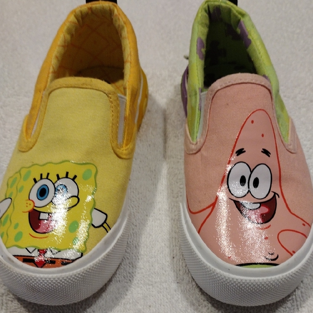 Ground Up,SpongeBob SquarePants Kids Slip-On Shoes - Yellow and Pink - Picture 7 of 7